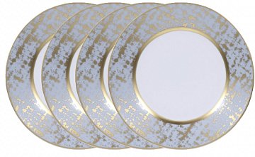Набор тарелок Tweed Grey&gold 22 см: 4 шт